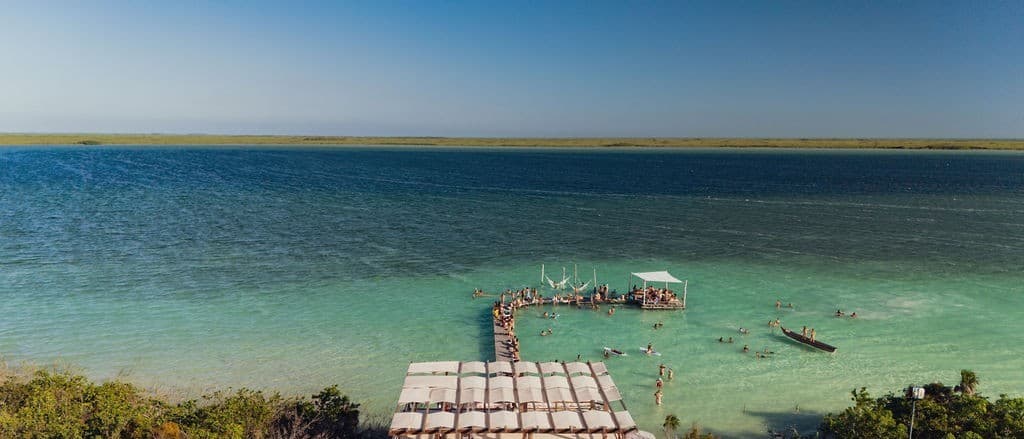 Aerial view of NEEK lagoon sanctuary