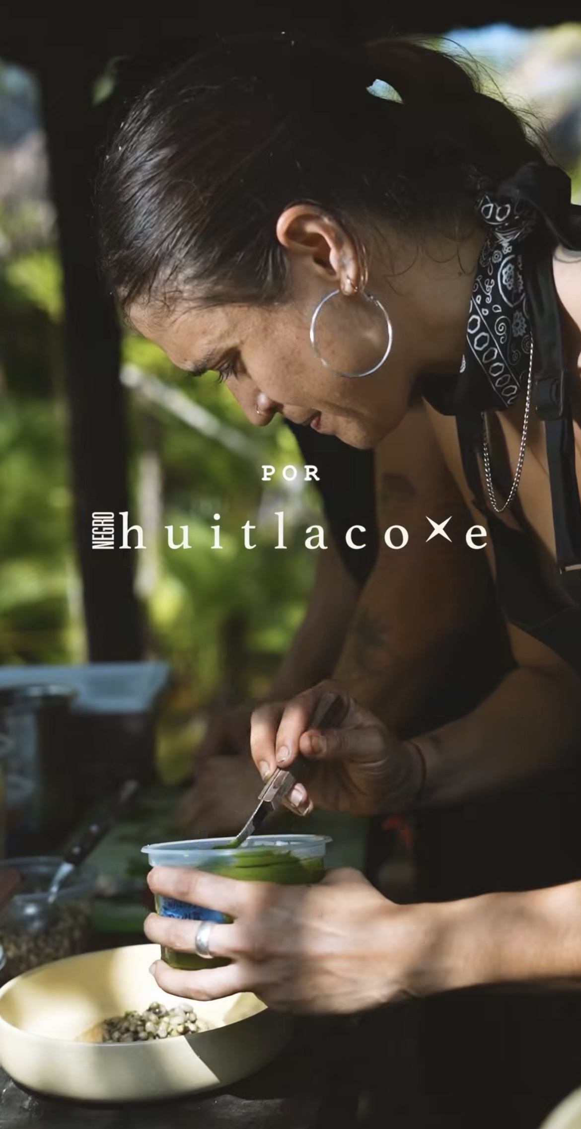 The chef preparing native ingredients
