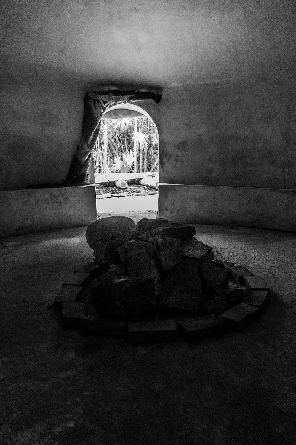 Temazcal ceremony setup